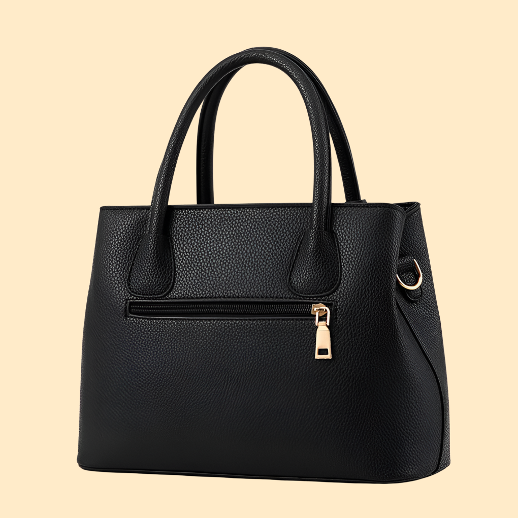 Sac porté main structuré pour femme avec détail pompon