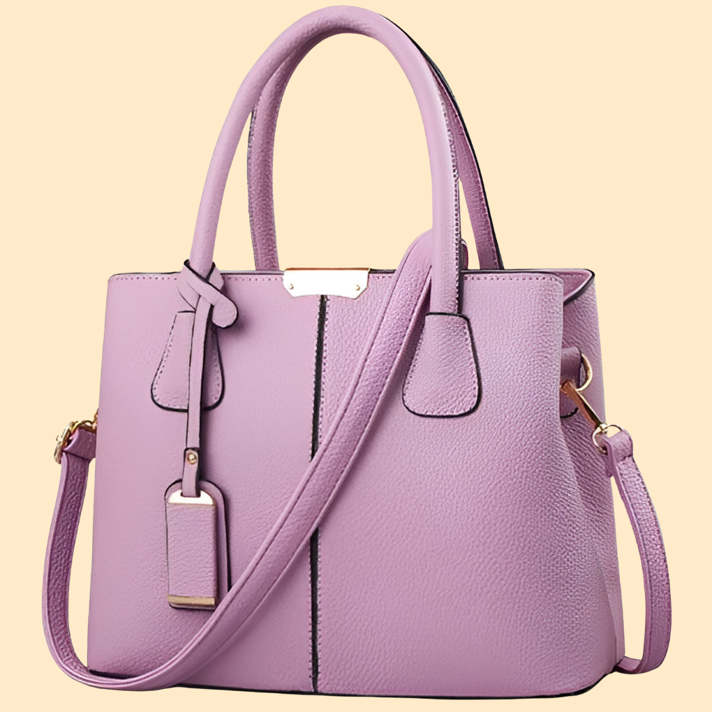 Sac porté main structuré pour femme avec détail pompon