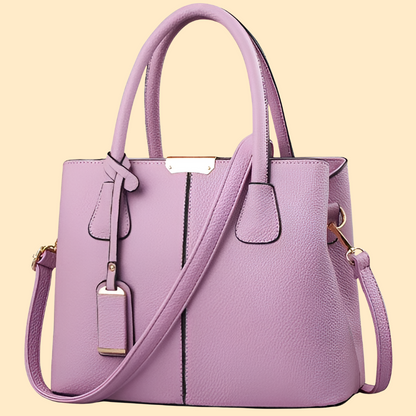 Sac porté main structuré pour femme avec détail pompon
