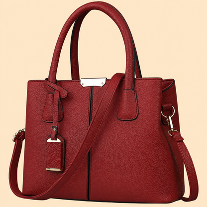Sac porté main structuré pour femme avec détail pompon