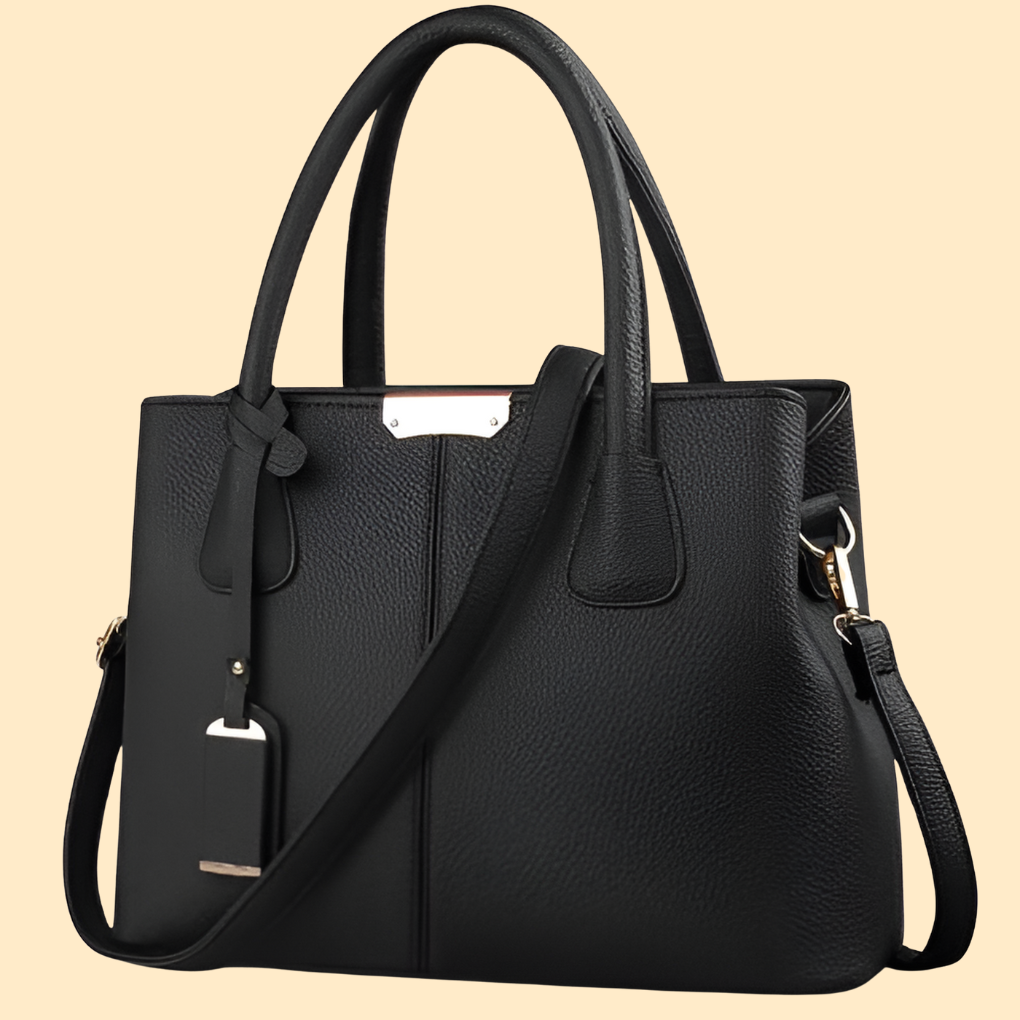 Sac porté main structuré pour femme avec détail pompon