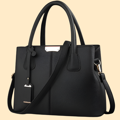 Sac porté main structuré pour femme avec détail pompon