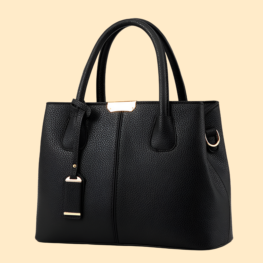 Sac porté main structuré pour femme avec détail pompon