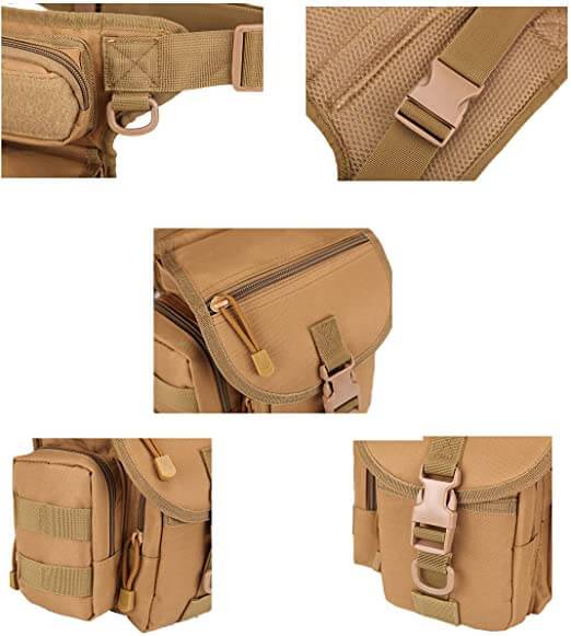 Sacoche de cuisse tactique pour homme - durable, résistante à l’eau et multi-poches