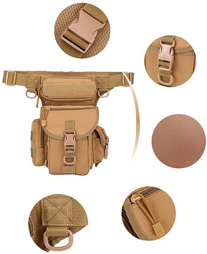 Sacoche de cuisse tactique pour homme - durable, résistante à l’eau et multi-poches