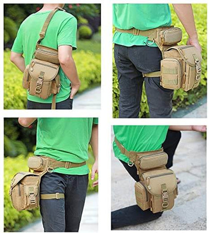 Sacoche de cuisse tactique pour homme - durable, résistante à l’eau et multi-poches