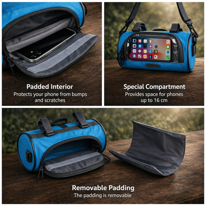 Sacoche de vélo | Compatible écran tactile | Système velcro universel