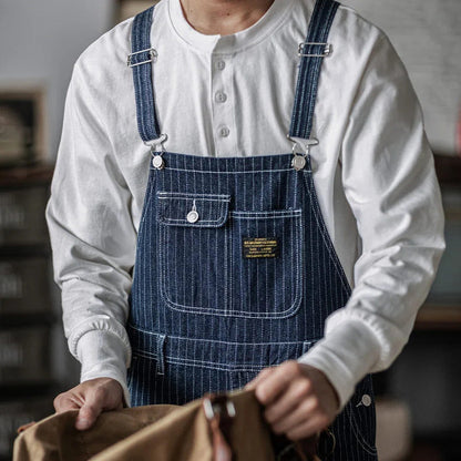 Salopette en jean indigo | confort et durabilité pour homme