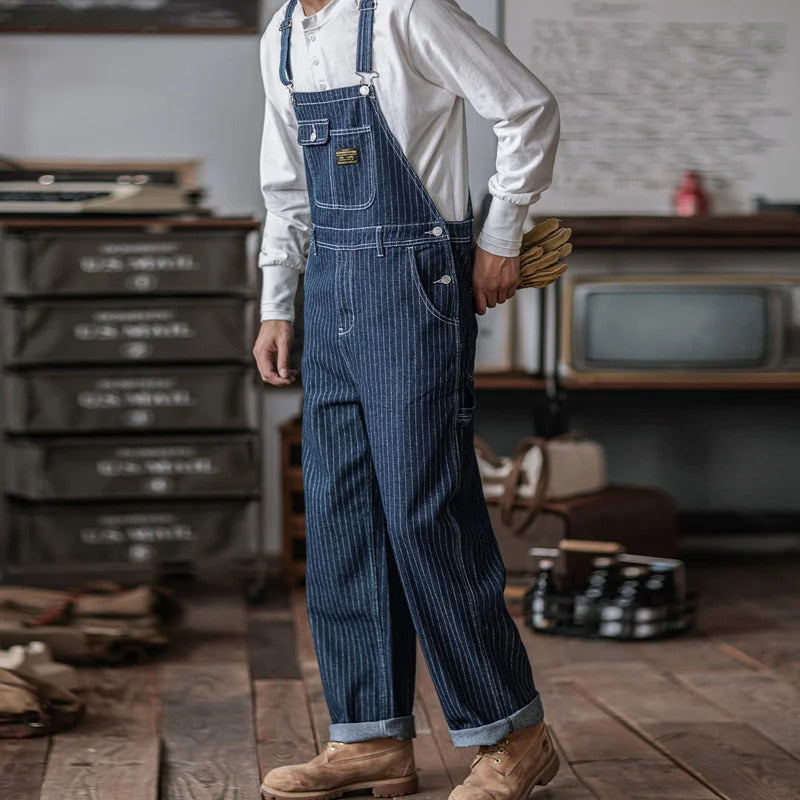Salopette en jean indigo | confort et durabilité pour homme