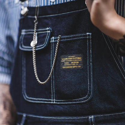 Salopette en jean indigo | confort et durabilité pour homme