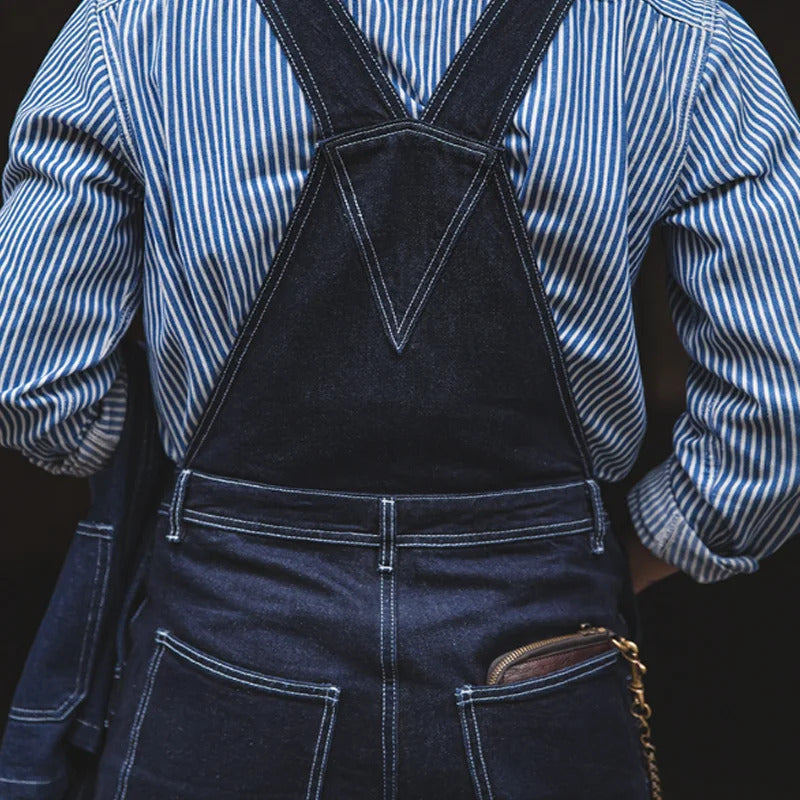 Salopette en jean indigo | confort et durabilité pour homme