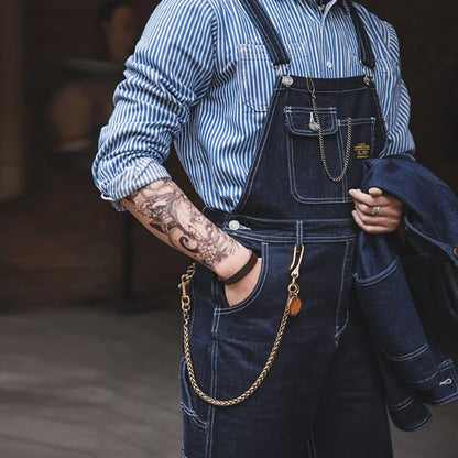 Salopette en jean indigo | confort et durabilité pour homme