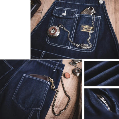 Salopette en jean indigo | confort et durabilité pour homme