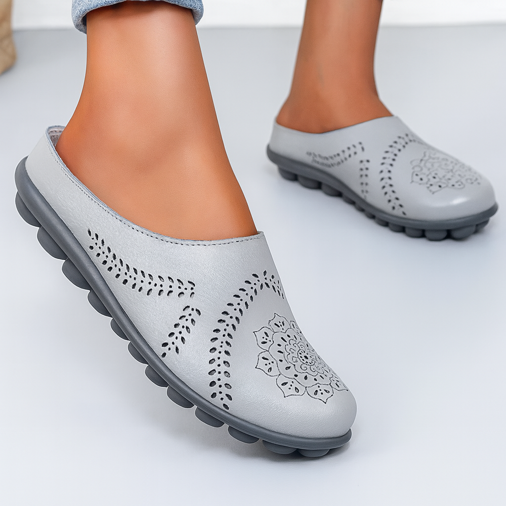 Sandales à enfiler ajourées confortables
