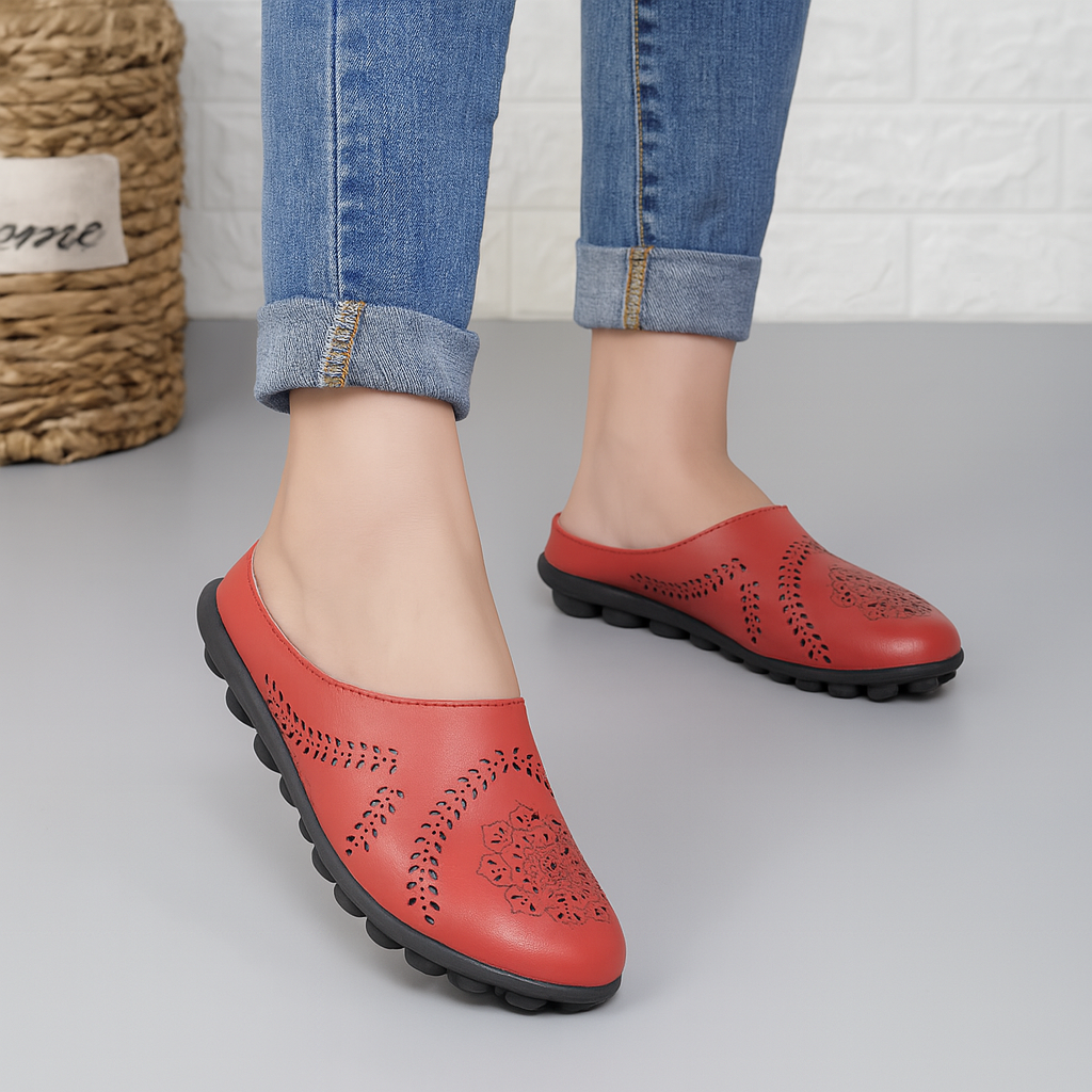 Sandales à enfiler ajourées confortables