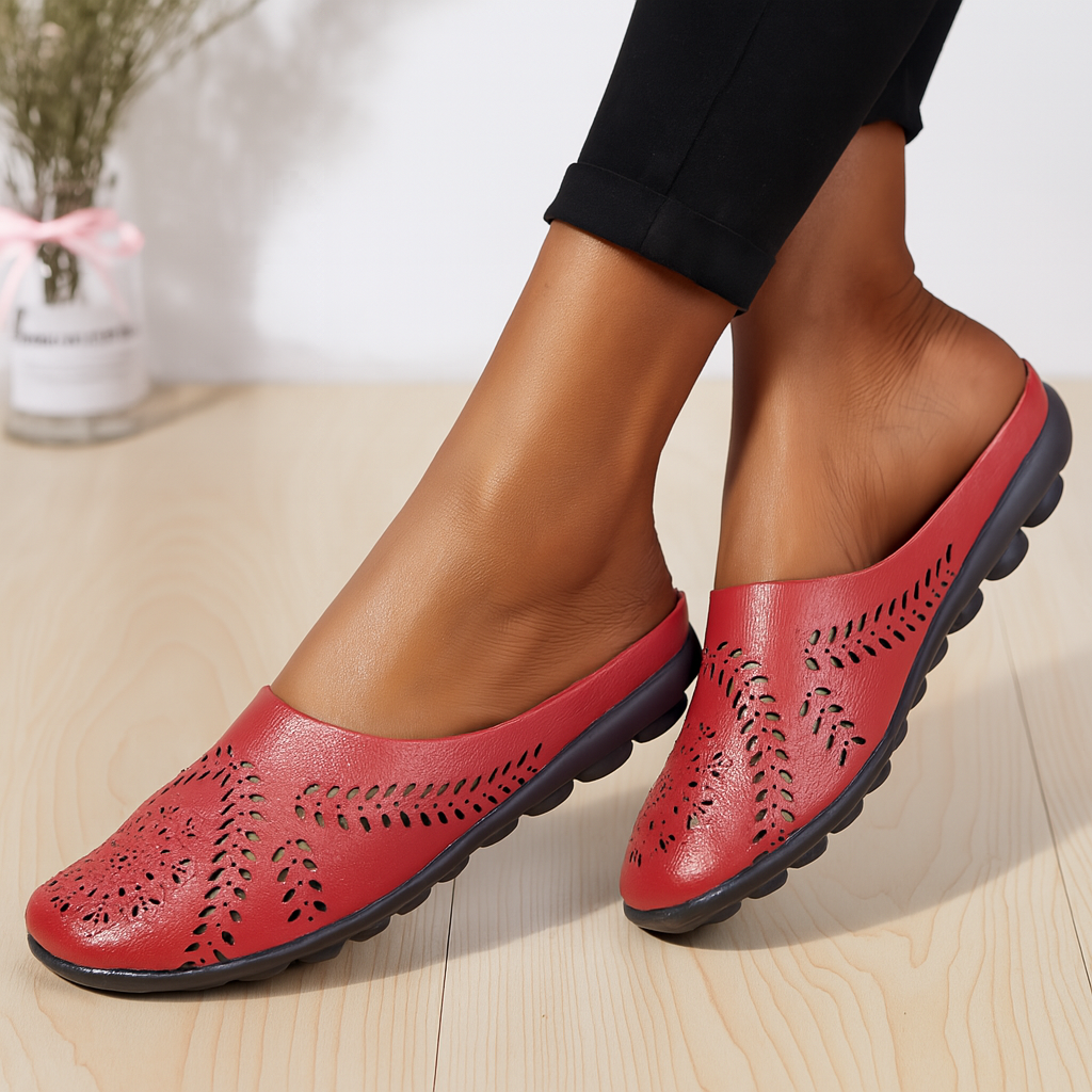 Sandales à enfiler ajourées confortables
