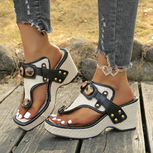 Sandales compensées à plateforme pour femme