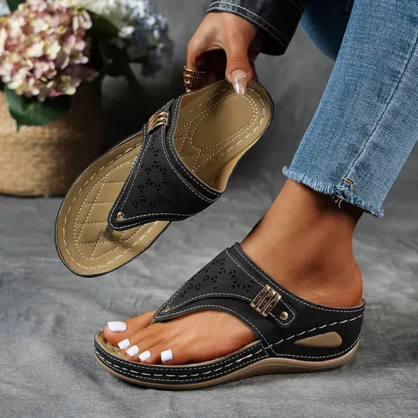 Sandales compensées confort femme