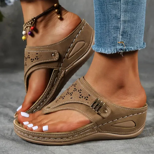 Sandales compensées confort femme