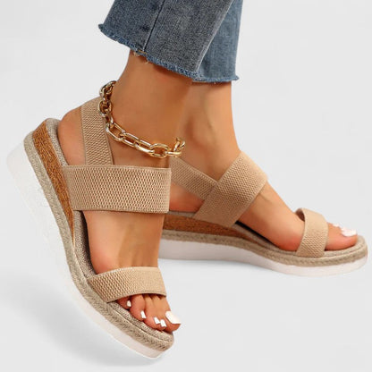 Sandales espadrilles compensées orthopédiques pour femme