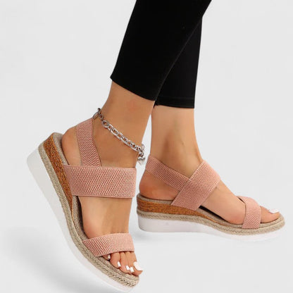Sandales espadrilles compensées orthopédiques pour femme
