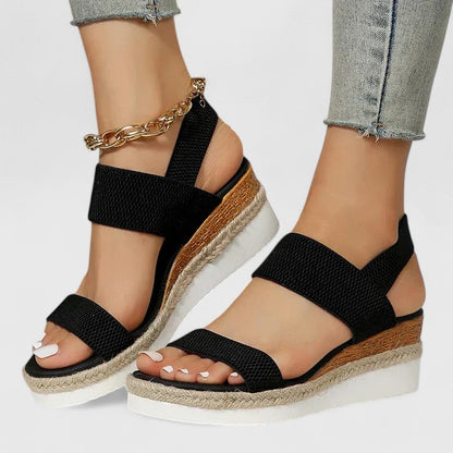 Sandales espadrilles compensées orthopédiques pour femme