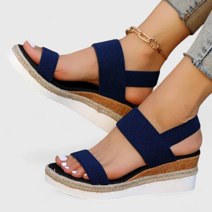 Sandales espadrilles compensées orthopédiques pour femme