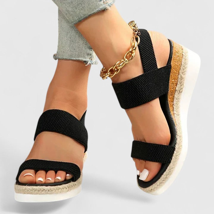 Sandales espadrilles compensées orthopédiques pour femme