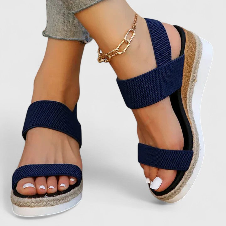 Sandales espadrilles compensées orthopédiques pour femme
