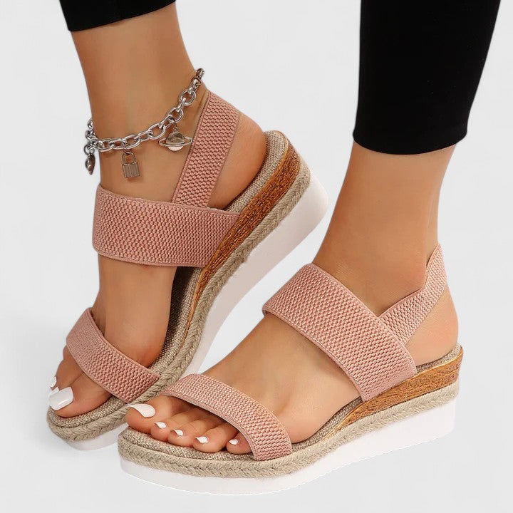 Sandales espadrilles compensées orthopédiques pour femme