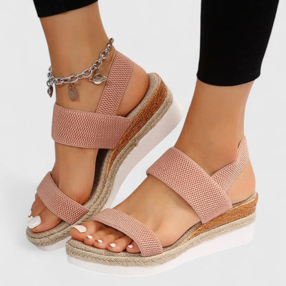 Sandales espadrilles compensées orthopédiques pour femme