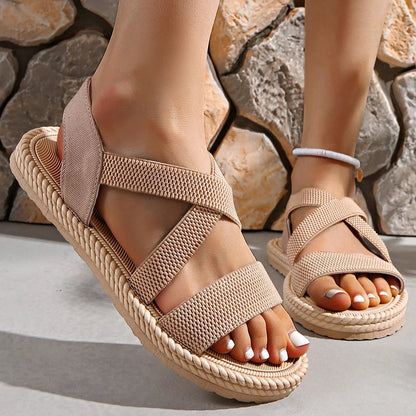Sandales orthopédiques à brides croisées pour femme