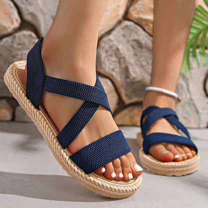 Sandales orthopédiques à brides croisées pour femme