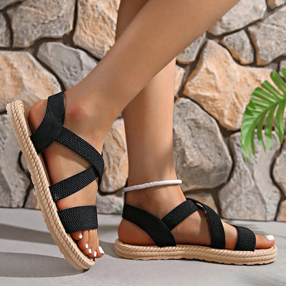 Sandales orthopédiques à brides croisées pour femme