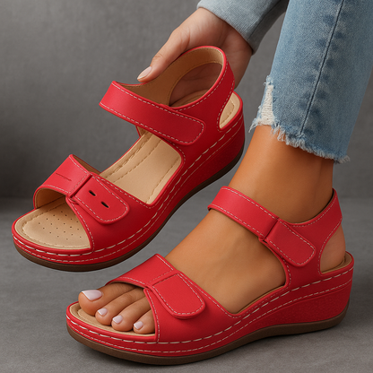 Sandales orthopédiques à plateforme compensée pour femme