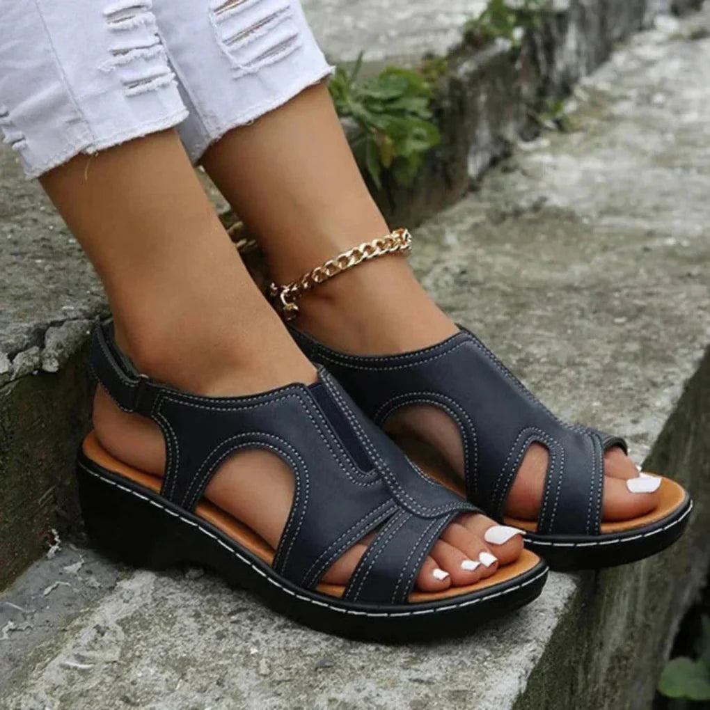 Sandales orthopédiques confortables à bout ouvert