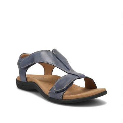 Sandales orthopédiques femme à bride en T avec fermeture ajustable