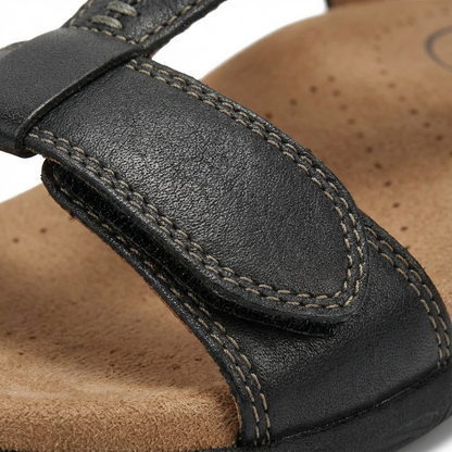 Sandales orthopédiques femme à bride en T avec fermeture ajustable