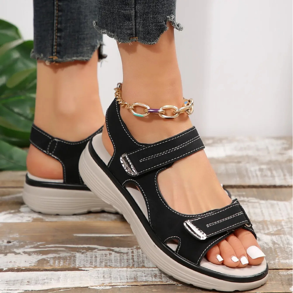 Sandales orthopédiques femme – brides réglables, soutien anatomique, design élégant