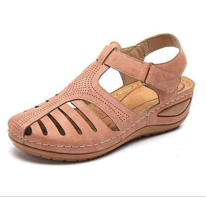 Sandales orthopédiques rétro en cuir