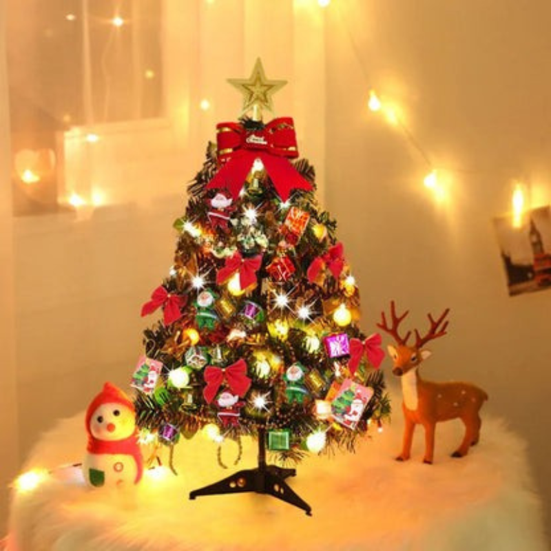 Sapin de Noël de table avec lumières intégrées