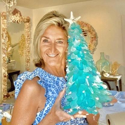 Sapin de Noël en verre de mer