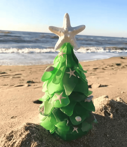 Sapin de Noël en verre de mer