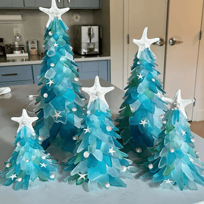 Sapin de Noël en verre de mer