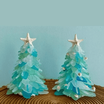 Sapin de Noël en verre de mer