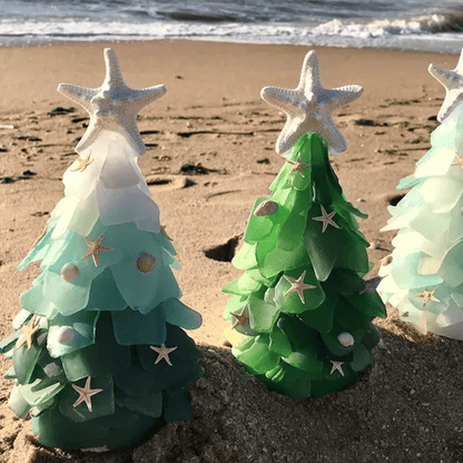 Sapin de Noël en verre de mer