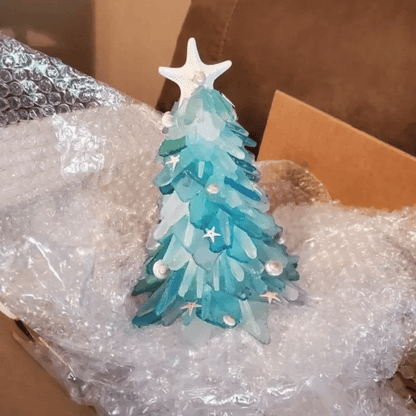 Sapin de Noël en verre de mer