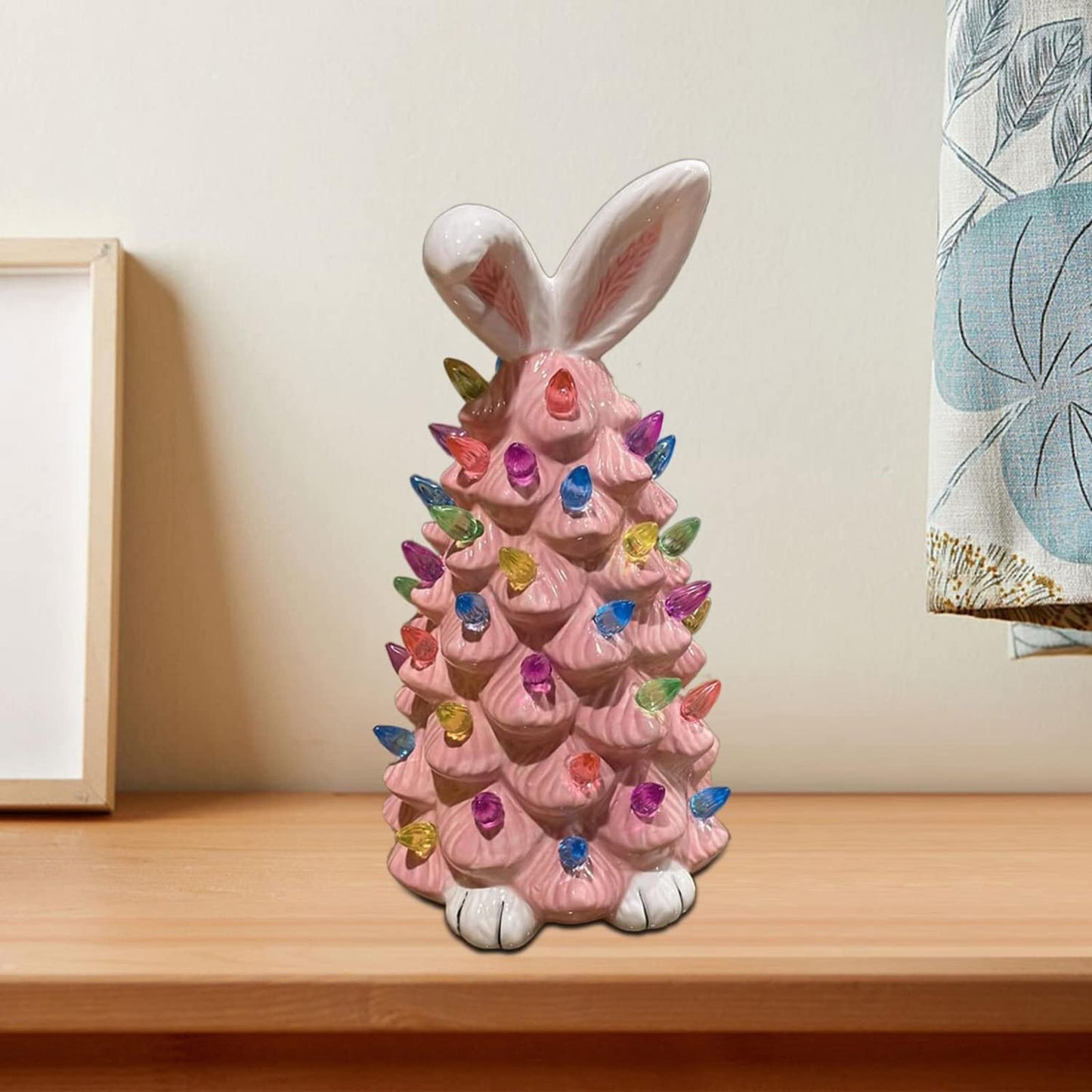 Sapin de Noël lapin rose