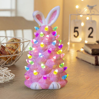 Sapin de Noël lapin rose