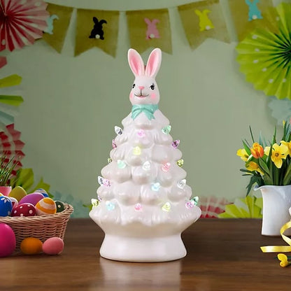 Sapin de Noël lapin rose
